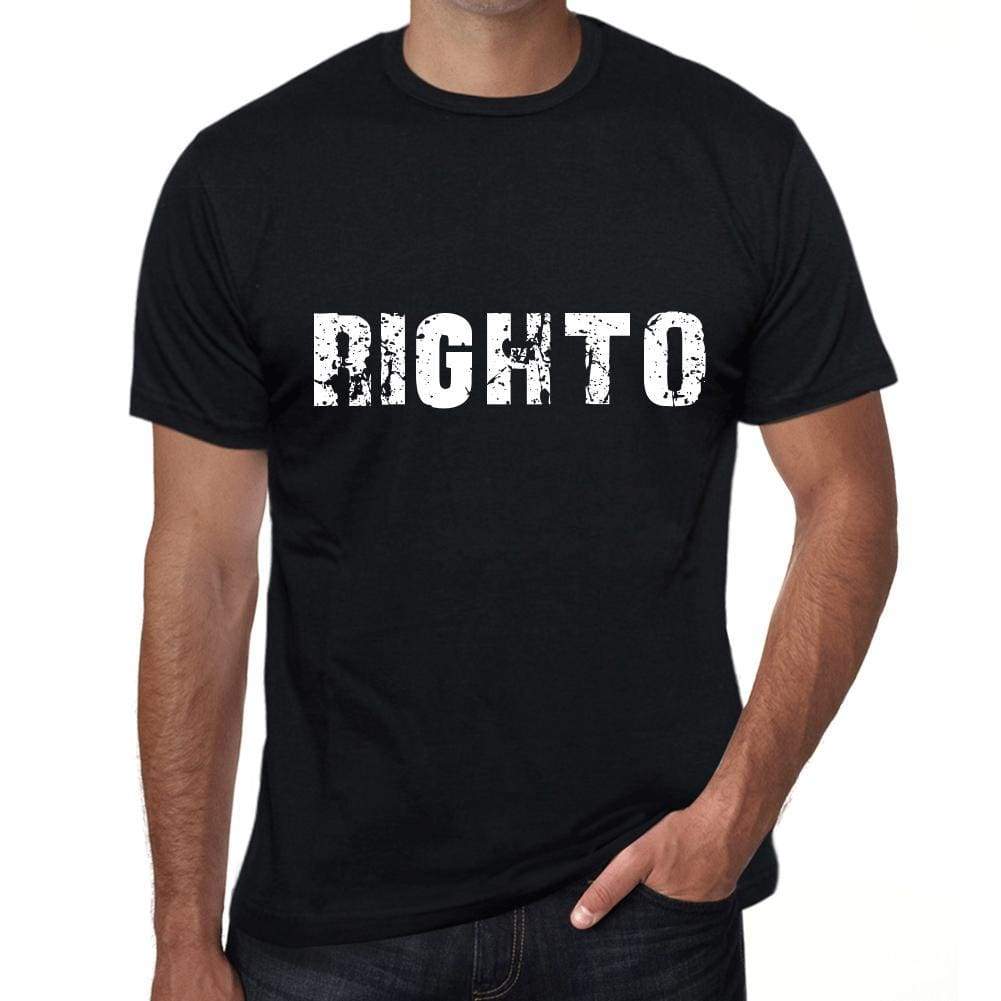 Righto Mens Vintage T Shirt Black Birthday Gift 00554 - Black / Xs - Casual