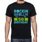 Rockin&rollin 56 Black Mens Short Sleeve Round Neck T-Shirt Gift T-Shirt 00340 - Black / S - Casual