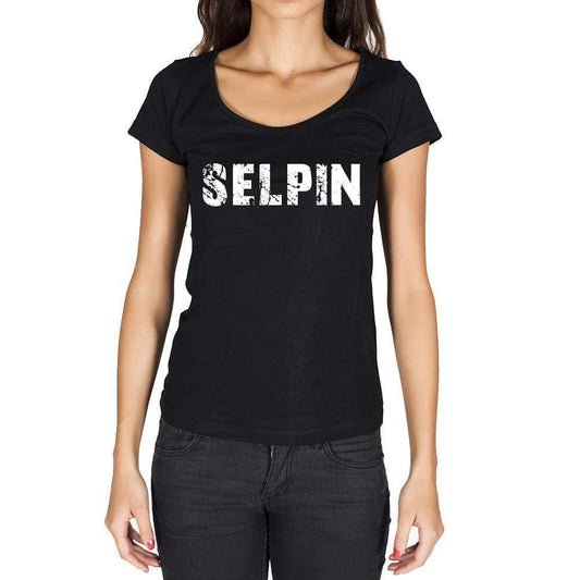 Selpin German Cities Black Womens Short Sleeve Round Neck T-Shirt 00002 - Casual