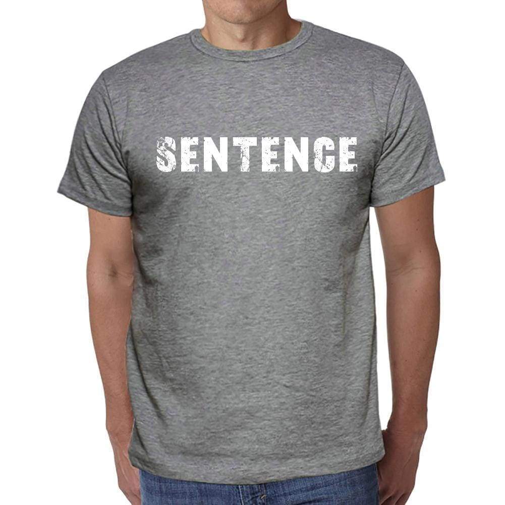 sentence, Men's Short Sleeve Round Neck T-shirt 00035 S / Grey