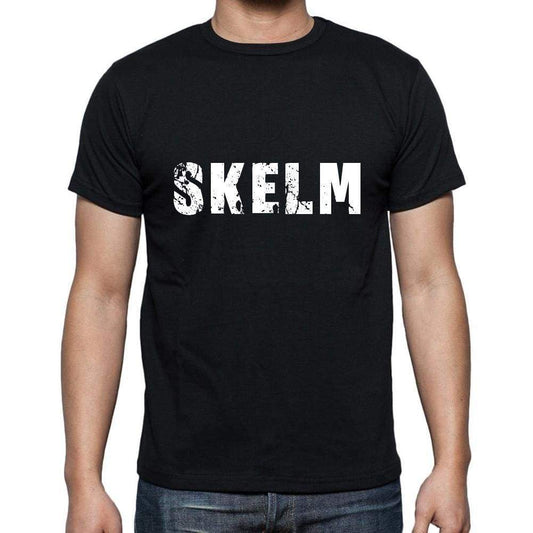 Skelm Mens Short Sleeve Round Neck T-Shirt 5 Letters Black Word 00006 - Casual