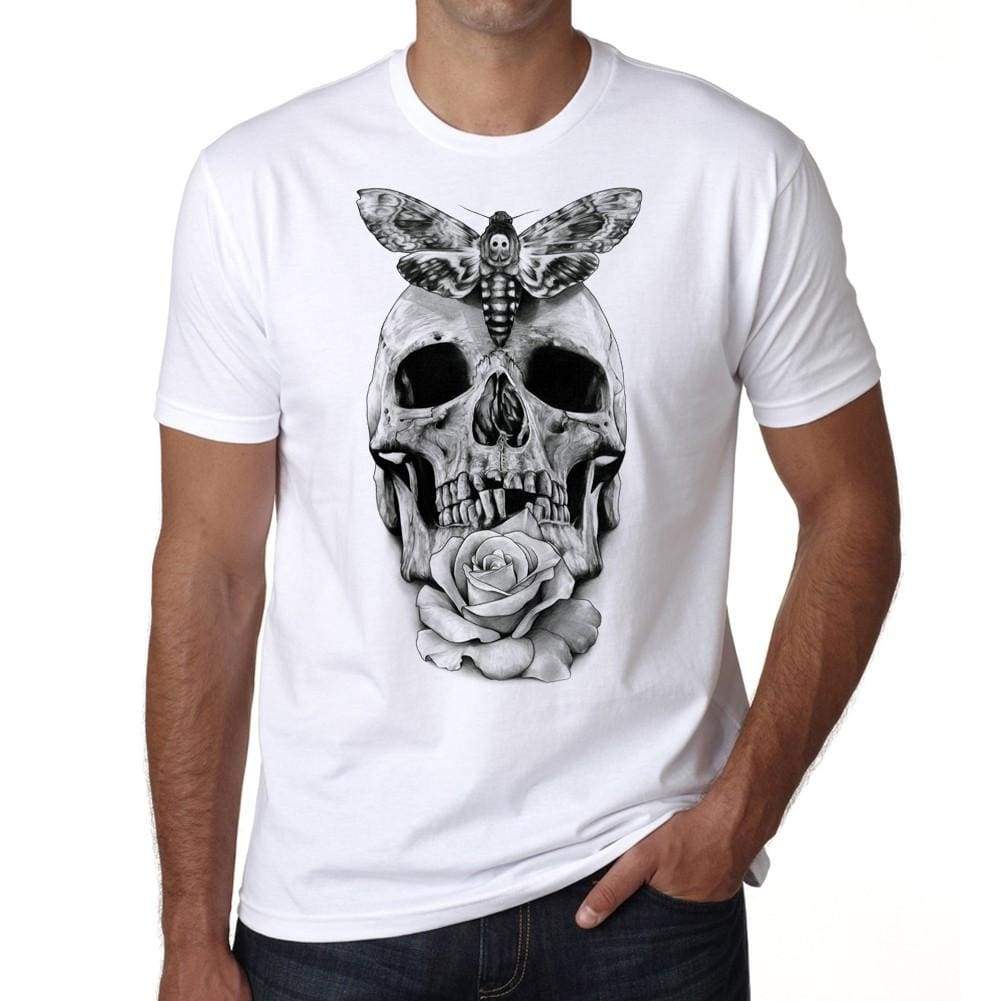 Skull Tattoo Hawaiian Shirt for Men Women Skeleton Short Sleeve