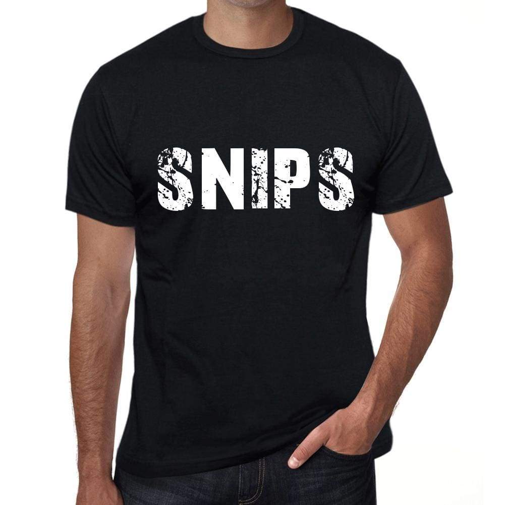 Snips Mens Retro T Shirt Black Birthday Gift 00553 - Black / Xs - Casual