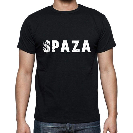 Spaza Mens Short Sleeve Round Neck T-Shirt 5 Letters Black Word 00006 - Casual