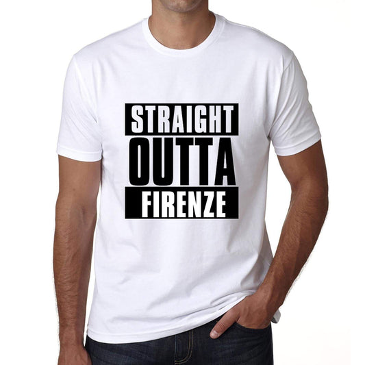 Straight Outta Firenze Mens Short Sleeve Round Neck T-Shirt 00027 - White / S - Casual