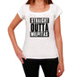 Straight Outta Milpitas Womens Short Sleeve Round Neck T-Shirt 00026 - White / Xs - Casual