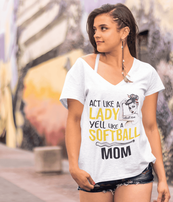 Women's Softball Mom shirt, Ladies Softball Mom Tshirt, Softball