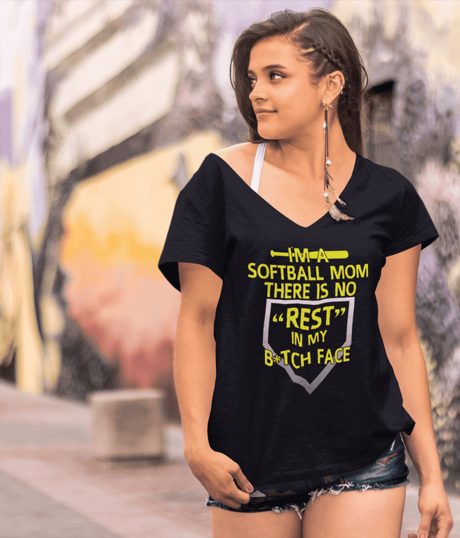 Women's Softball Mom shirt, Ladies Softball Mom Tshirt, Softball