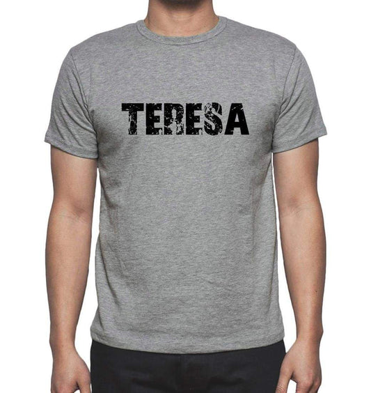 Teresa Grey Mens Short Sleeve Round Neck T-Shirt 00018 - Grey / S - Casual