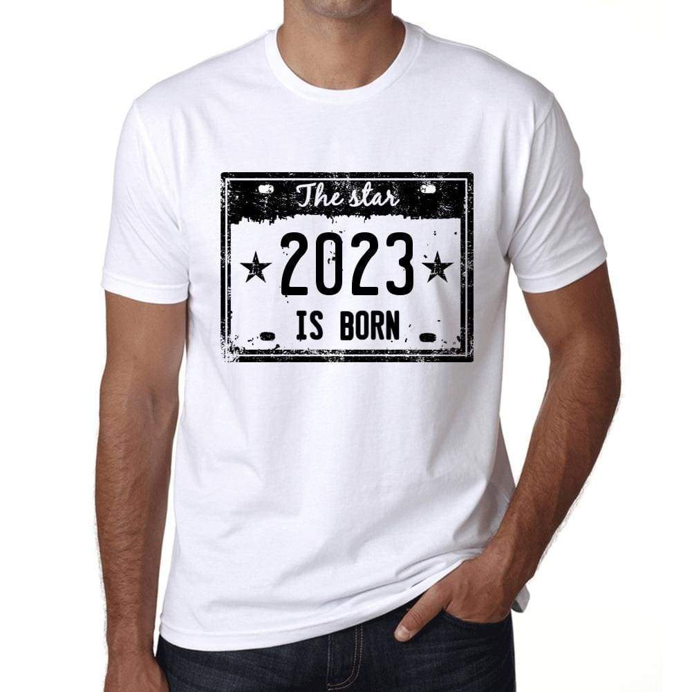 The Star 2023 Is Born Mens T-Shirt White Birthday Gift 00453 - White / Xs - Casual