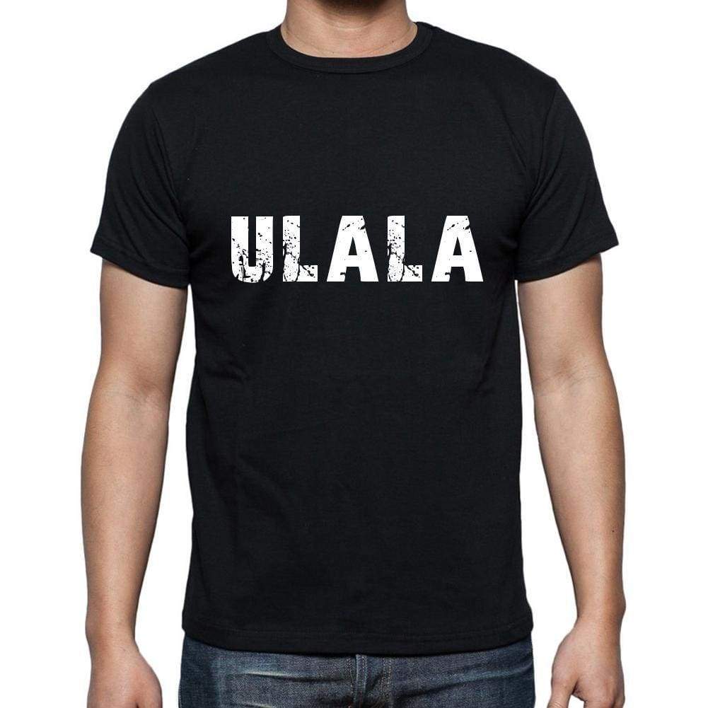 Ulala Mens Short Sleeve Round Neck T-Shirt 5 Letters Black Word 00006 - Casual