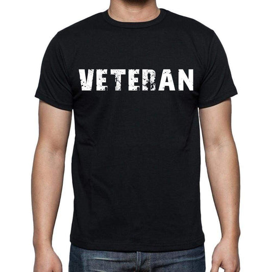 Veteran White Letters Mens Short Sleeve Round Neck T-Shirt 00007