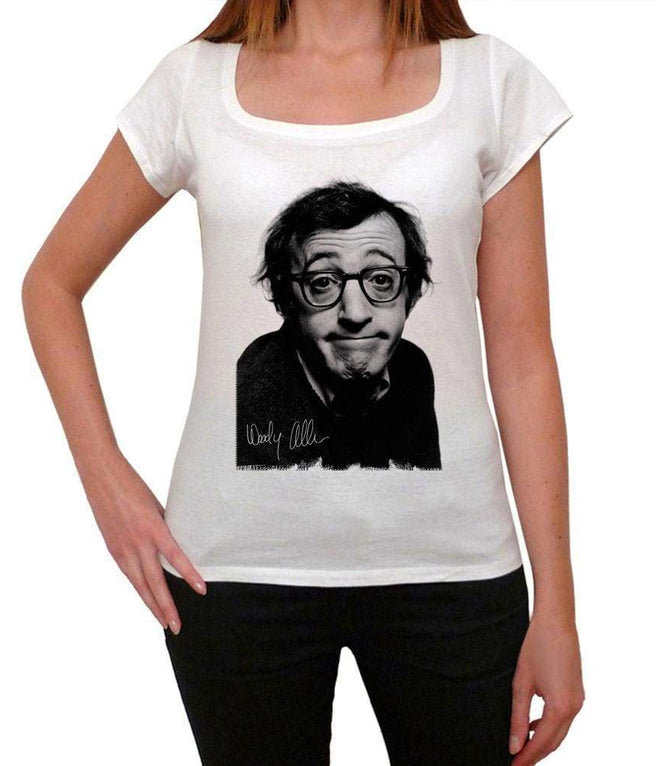 Woody Allen T-shirt for women,short tshirt,women t shirt,gift White / M | affordable organic t-shirts beautiful designs